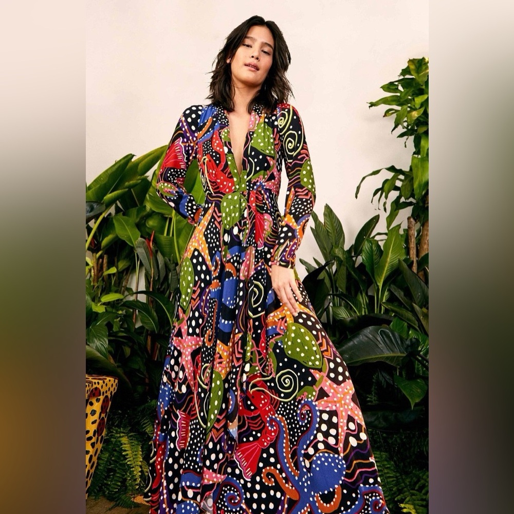 FARM Rio Under the Sea maxi dress
